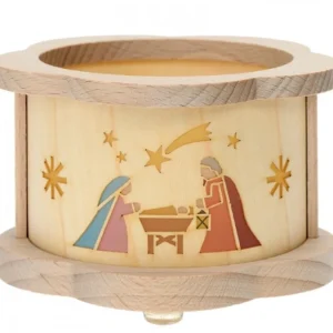 Richard Glasser, Pyramides de Noël allemandes Petit Photophore En Bois Crèche De Noël