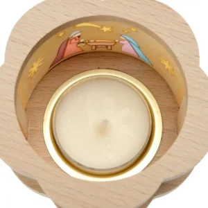 Richard Glasser, Pyramides de Noël allemandes Petit Photophore En Bois Crèche De Noël