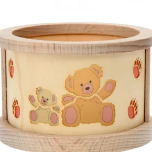 Richard Glasser, Pyramides de Noël allemandes Petit Photophore En Bois, Famille Oursons