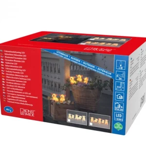 Konstsmide, guirlandes lumineuses de Noël Petits Cochons Roses Lumineux En Acrylique Led 12,5 Cm, Lot De 5