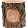 Waldfabrik, photophore en bois et étoile sapin de Noël Photophore En Bois Cisele, Cerf En Foret