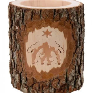 Waldfabrik, photophore en bois et étoile sapin de Noël Photophore En Bois Cisele, Crèche De Noël Et Etoile