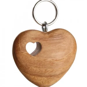 Waldfabrik, photophore en bois et étoile sapin de Noël Porte-Cle Double Coeur