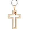 Waldfabrik, photophore en bois et étoile sapin de Noël Porte-Clef En Bois Avec Croix Découpee, 5 Cm