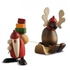 Köhler, Père Noël en bois Père Noël En Bois Avec Elan Sur Luge