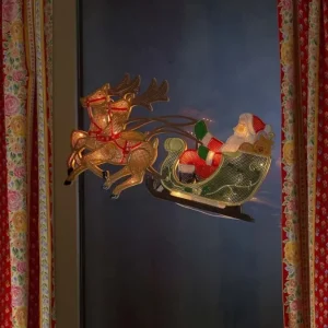 Konstsmide, guirlandes lumineuses de Noël Père Noël Lumineux Avec Rennes Et Traineau