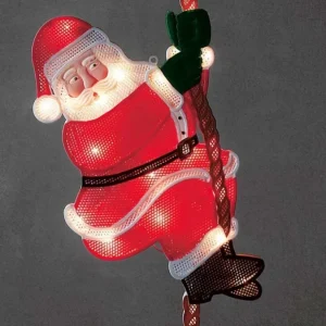 Konstsmide, guirlandes lumineuses de Noël Père Noël Lumineux Grimpeur Sur Une Corde