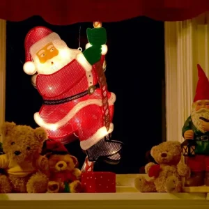 Konstsmide, guirlandes lumineuses de Noël Père Noël Lumineux Grimpeur Sur Une Corde