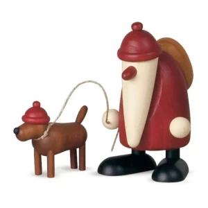 Köhler, Père Noël en bois Père Noël Rouge Et Son Chien