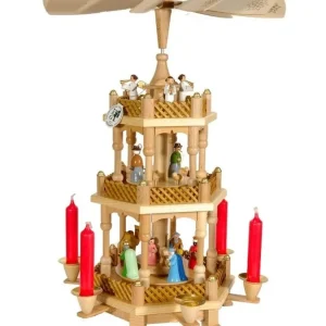 Richard Glasser, Pyramides de Noël allemandes Pyramide De Noël 2 Etages Avec Personnages Couleur