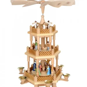 Richard Glasser, Pyramides de Noël allemandes Pyramide De Noël 2 Etages Avec Personnages Couleur