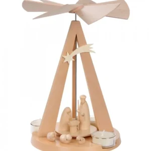 Schalling, crèche moderne Pyramide De Noël Bois Au Design Moderne