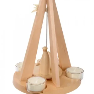 Schalling, crèche moderne Pyramide De Noël Bois Au Design Moderne