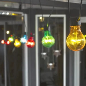 Konstsmide, guirlandes lumineuses de Noël Rallonge 10 M Pour Guirlande Lumineuse De Terrasse, 10 Ampoules Multicolores
