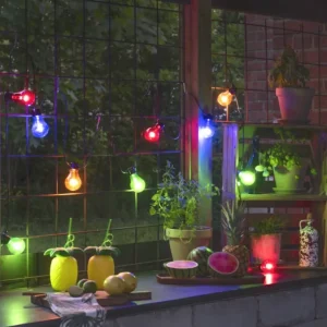 Konstsmide, guirlandes lumineuses de Noël Rallonge 10 M Pour Guirlande Lumineuse De Terrasse, 10 Ampoules Multicolores