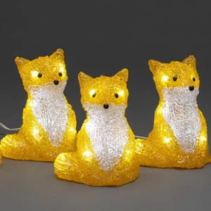 Konstsmide, guirlandes lumineuses de Noël Renards Lumineux Acryliques Led Assis, Lot De 5, 12 Cm