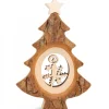Waldfabrik, photophore en bois et étoile sapin de Noël Sapin De Noël En Bois Avec Bougie Ciselee, 12 Cm