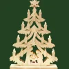 Ratags, décos de Noël lumineuses en bois Sapin Lumineux Led En Bois Avec Crèche De Noël