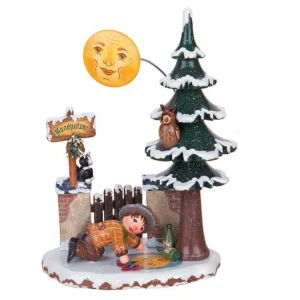Hubrig, figurines pour enfant Village De Noël Miniature, Cireur De Lune