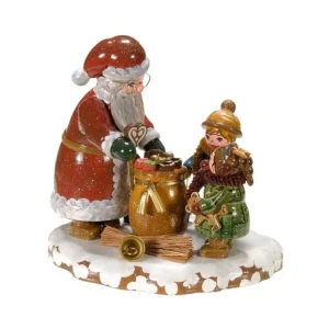 Hubrig, figurines pour enfant Village De Noël Miniature, Enfants Et Père Noël