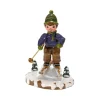 Hubrig, figurines pour enfant Village De Noël Miniature, Garcon A Ski