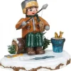 Hubrig, figurines pour enfant Village De Noël Miniature, Pecheur A La Ligne