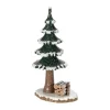 Hubrig, figurines pour enfant Village De Noël Miniature, Sapin Et Tas De Bois