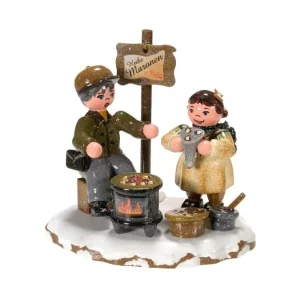 Hubrig, figurines pour enfant Village De Noël Miniature, Vendeur De Marrons