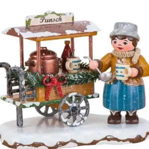 Hubrig, figurines pour enfant Village De Noël Miniature, Vendeuse De Vin Chaud
