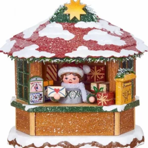 Hubrig, figurines pour enfant Village Noël Miniature, Chalet Marche De Noël La Poste