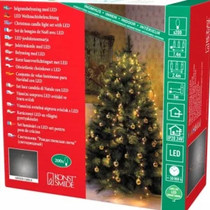 Konstsmide, guirlandes lumineuses de Noël Voile Guirlande Pour Sapin De Noël, 200 Diodes Led